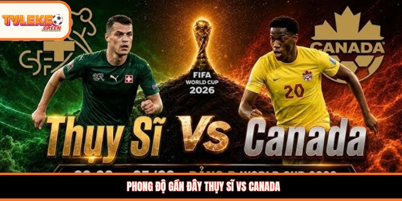 Thụy Sĩ vs Canada - phong độ trước trận